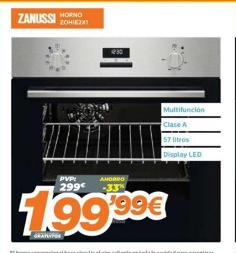 Pascual Martí Zanussi Horno ZOHIE2X1 oferta