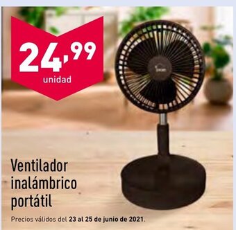 ALDI Ventilador inalámbrico portátil oferta
