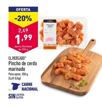 ALDI El Mercado Pincho de cerdo marinado 350g oferta