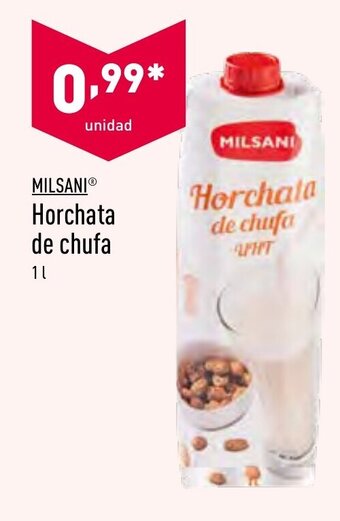 ALDI Milsani Horchata de chufa 1L oferta