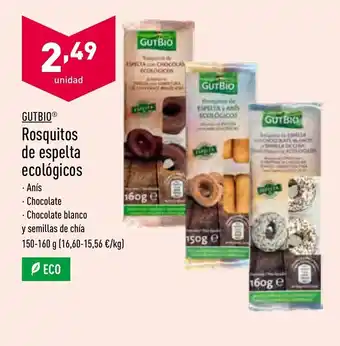 ALDI Gutbio Rosquitos de espelta ecólogicos oferta