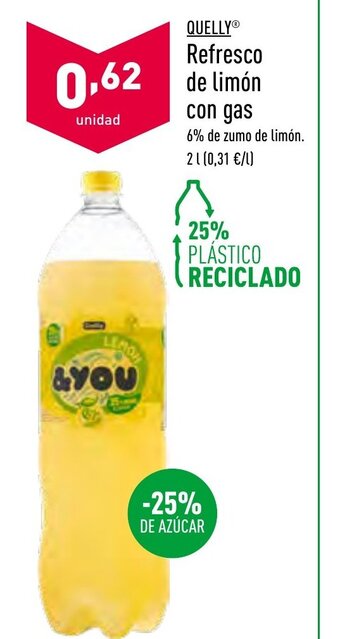 ALDI Quelly refresco de limón con gas oferta
