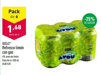 ALDI Quelly Refresco limón con gas oferta