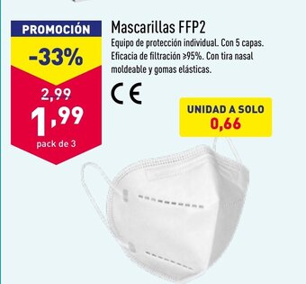 ALDI Mascarillas FFP2 oferta