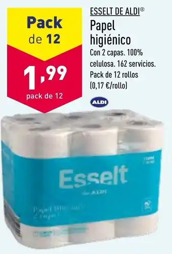 ALDI Esselt De Aldi Pape; higienico oferta
