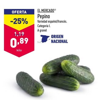 ALDI El Mercado Pepino oferta