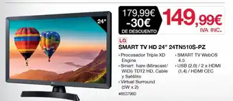 Costco LG Smart Tv HD 24 24TN510S-PZ oferta