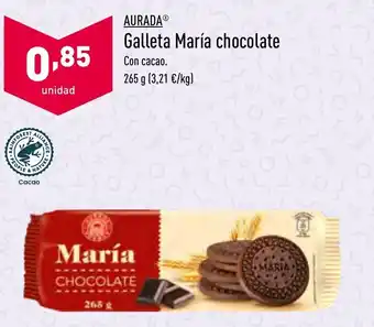 ALDI Aurada Galleta Maria chocolate Con cacao 265g oferta