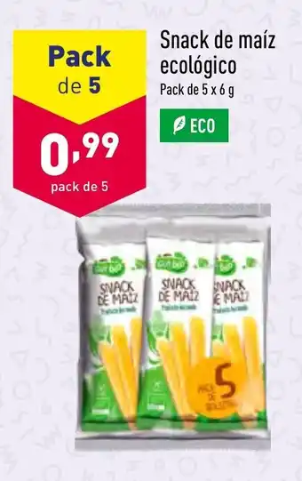 ALDI Snack de maiz ecológico 5x6g oferta