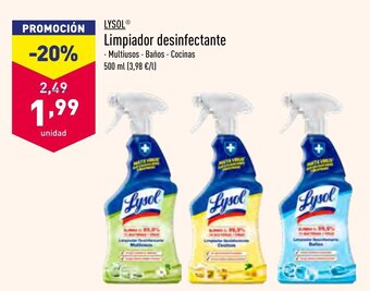 ALDI Lysol Limpiador desinfectante 500ml oferta