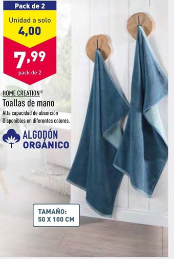 ALDI Home Creation Toallas de mano oferta