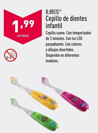 ALDI B-Brite Cepillo de dientes infantil oferta