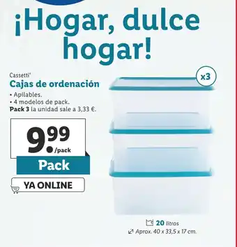Lidl Cassetti Cajas de ordenacion oferta