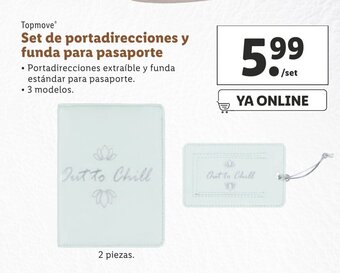 Lidl Topmove Set de portadirecciones y funda para pasaporte oferta