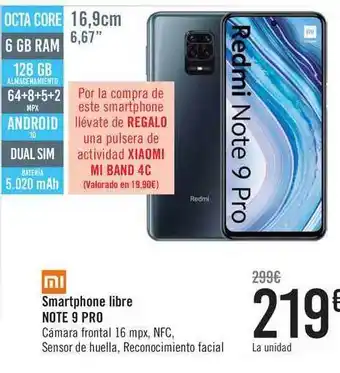 Carrefour Mi Smartphone libre NOTE 9 PRO oferta