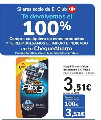 Carrefour Maquinilla de afeitar desechable BIC Flex 3 oferta