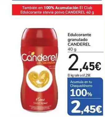 Carrefour CANDEREL Edulcorante granulado 40g oferta