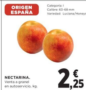 Hipercor Nectarina oferta
