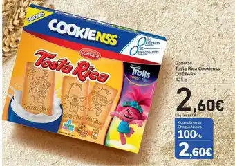 Galletas Tosta Rica Cookienss CUÉTARA 425g