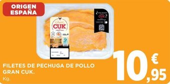 Hipercor Filetes de pechuga de pollo gran cuk oferta