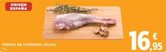 Hipercor Pierna de cordero lechal oferta
