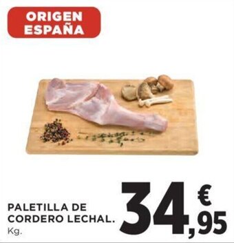 Hipercor Paletilla de cordero lechal oferta