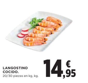 Hipercor Langostino cocido oferta
