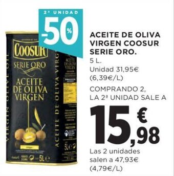 Hipercor Aceite de oliva virgen coosur serie oro oferta