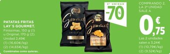 Hipercor Patatas fritas lay's gourmet oferta