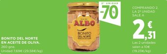 Hipercor Bonito del norte en aceite de oliva oferta