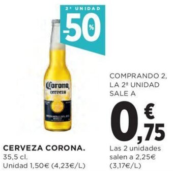 Hipercor Cerveza corona oferta