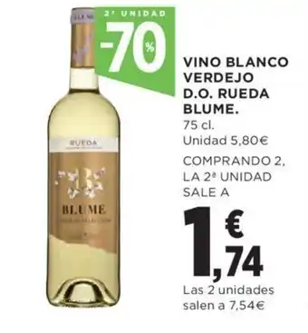 Hipercor Vino blanco verdejo D.O. rueda blume oferta