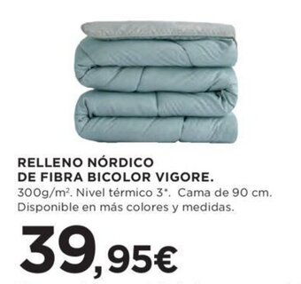 Hipercor Relleno nórdico de fibra bicolor vigore oferta