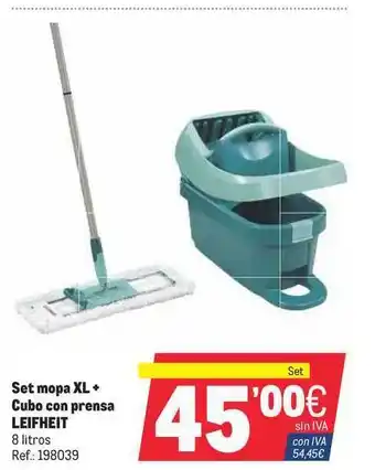 Makro LEIFHEIT Set mopa XL + Cubo con prensa oferta