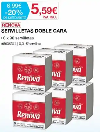 Costco RENOVA servilletas doble cara oferta