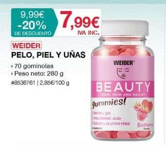 Costco WEIDER pelo. piel y uñas oferta