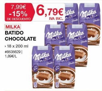 Costco MILKA batido chocolate oferta