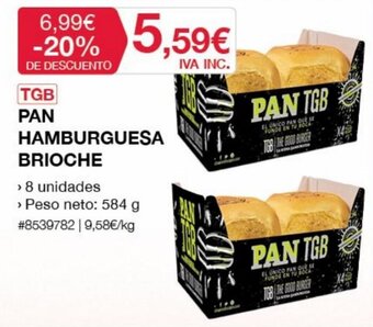 Costco TGB pan hamburguesa brioche oferta