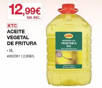 Costco KTC aceite vegeral de fritura oferta