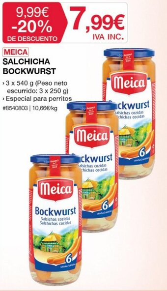 Costco MEICA salchicha bockwurst oferta