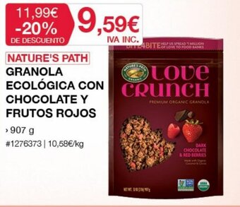 Costco NATURE'S PATH granola ecológica con chocolate y frutos rojos oferta