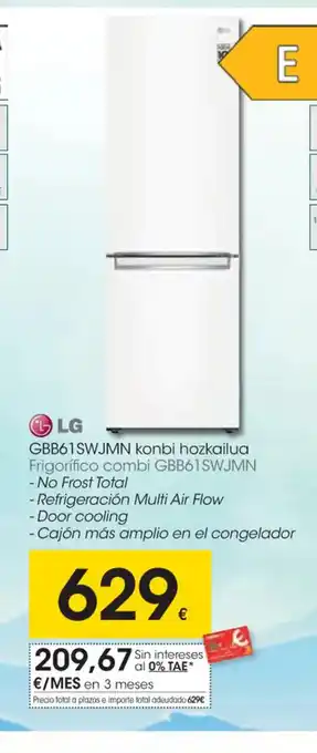 Eroski Lg GBB61SWJMN Konbi Hozkailua oferta