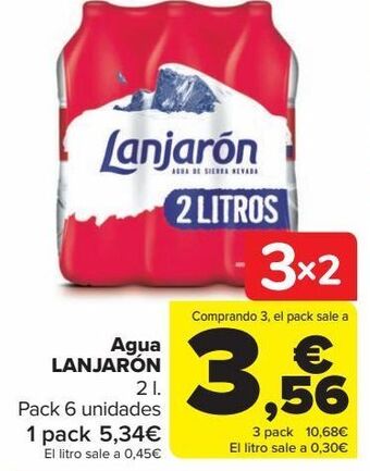 Carrefour Agua lanjarón oferta