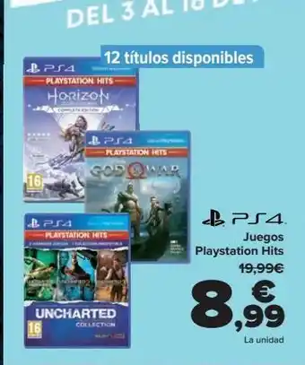 Carrefour Juegos playstation hits oferta