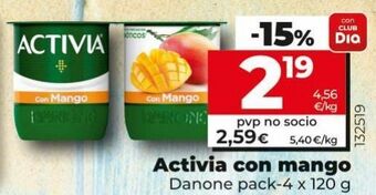 Maxi Dia Activia natural danone oferta