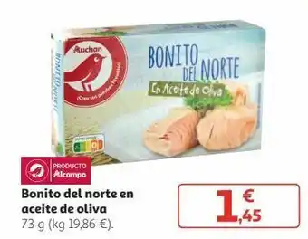 Alcampo Bonito del norte en aceite de oliva auchan oferta
