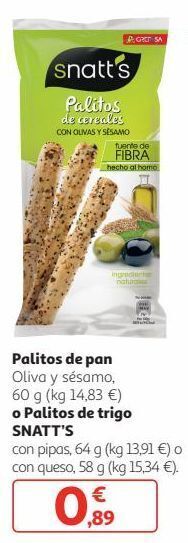 Alcampo Palitos de pan snatt's oferta