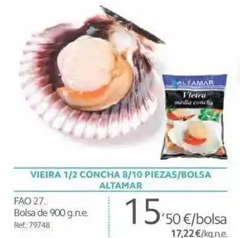 Makro VIEIRA 1/2 CONCHA 8/10 PIEZAS/BOLSA ALTAMAR oferta