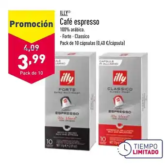 ALDI Illy Café espresso pack de 10 cápsulas oferta