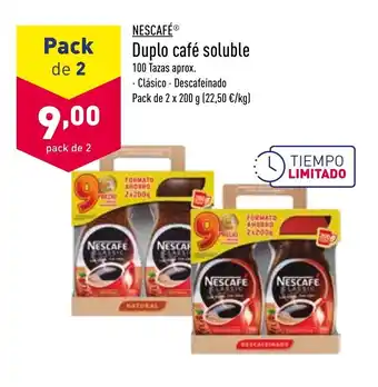 ALDI Nescafé Duplo Café soluble pack de 2 x 200g oferta